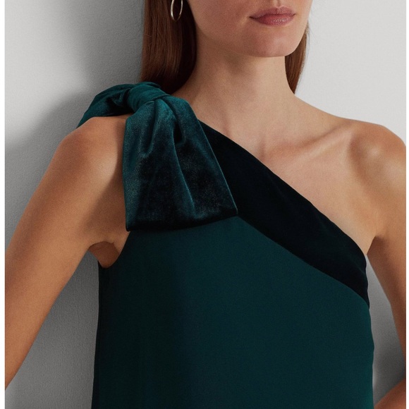 LAUREN RALPH LAUREN Chiffon One-Shoulder Dress - Picture 7 of 15